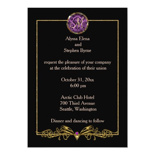 Invitación elegante del boda de Halloween