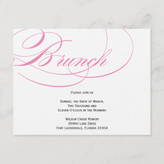 Invitación elegante del brunch de la escritura -