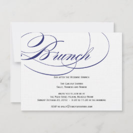 Invitación elegante del brunch de la escritura -