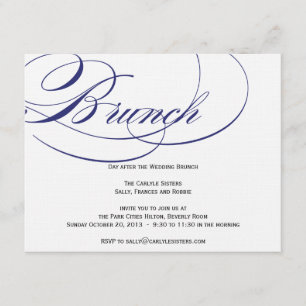 Invitación elegante del brunch de la escritura -