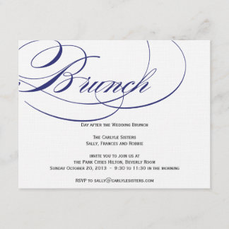 Invitación elegante del brunch de la escritura -