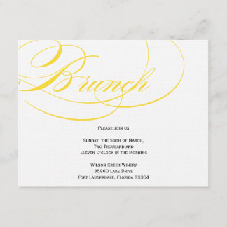 Invitación elegante del brunch de la escritura -