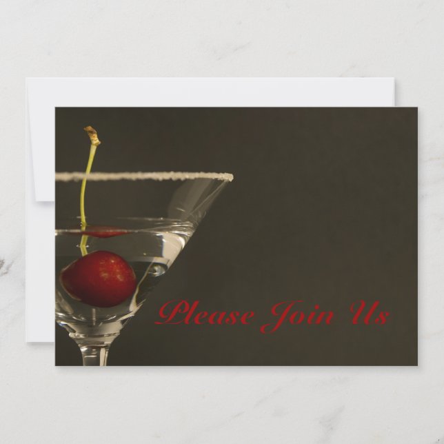 Invitación elegante del cóctel (Anverso)