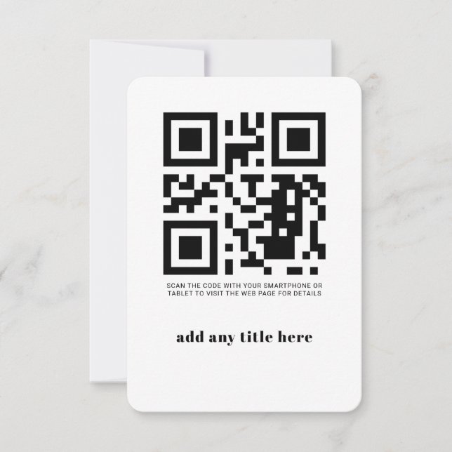 Invitación elegante del código QR Personalizado mo (Anverso)