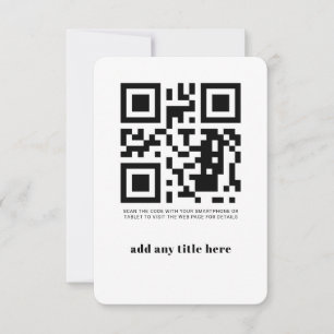 Invitación elegante del código QR Personalizado mo