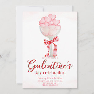 Invitación elegante del día de Galentine