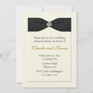 Invitación elegante del ensayo de la boda