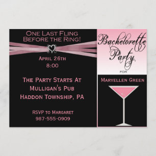 Invitación elegante del fiesta de Bachelorette