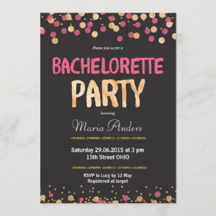 Invitación elegante del fiesta de Bachelorette