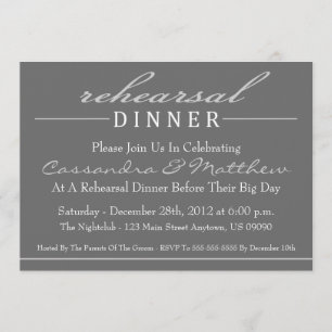 Invitación elegante del fiesta de cena del ensayo
