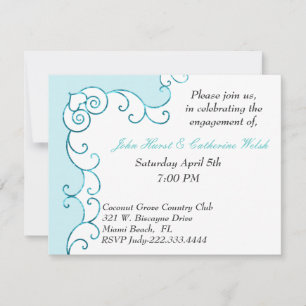 Invitación elegante del fiesta de compromiso
