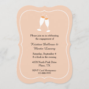 Invitación elegante del fiesta de compromiso de la