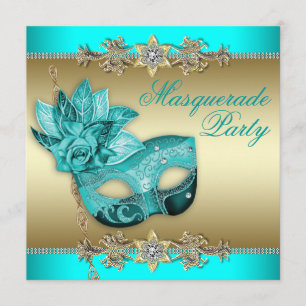 Invitación elegante del fiesta de la mascarada de