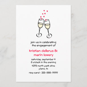 Invitación elegante del fiesta de la tostada del
