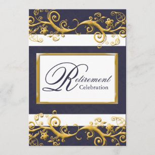 Invitación elegante del fiesta de retiro