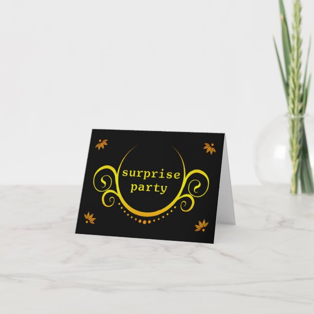 invitación elegante del fiesta de sorpresa (Anverso)