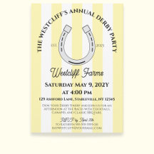 Elegante Derby Fiesta Yellow Cabana Stripe Horsesh