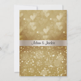 INVITACIÓN ELEGANTE DERRAME DE BODA DE ORO DE PLATA