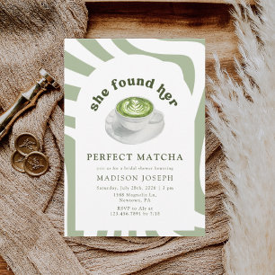 Invitación Elegante Desayuno de Boda de Matcha Perfecto