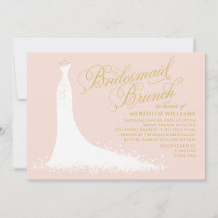 Invitación Elegante desayuno de brunch para dama de honor en 