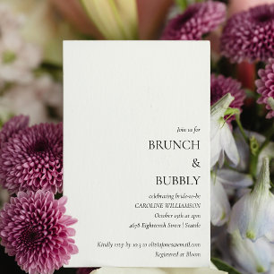 Invitación Elegante Desayuno Espumoso Brunch Despedida de Sol
