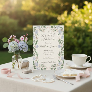 Invitación Elegante Despedida de Soltera con Acuarela de Hort