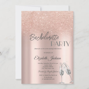 Invitación Elegante Despedida de Soltera con Brillo Bokeh en