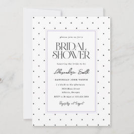 Invitación Elegante Despedida de Soltera con Lunares