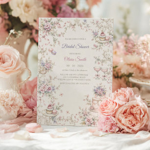 Invitación Elegante Despedida de Soltera de María Antonieta