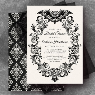 Invitación Elegante Despedida de Soltera de Murciélago de Hal