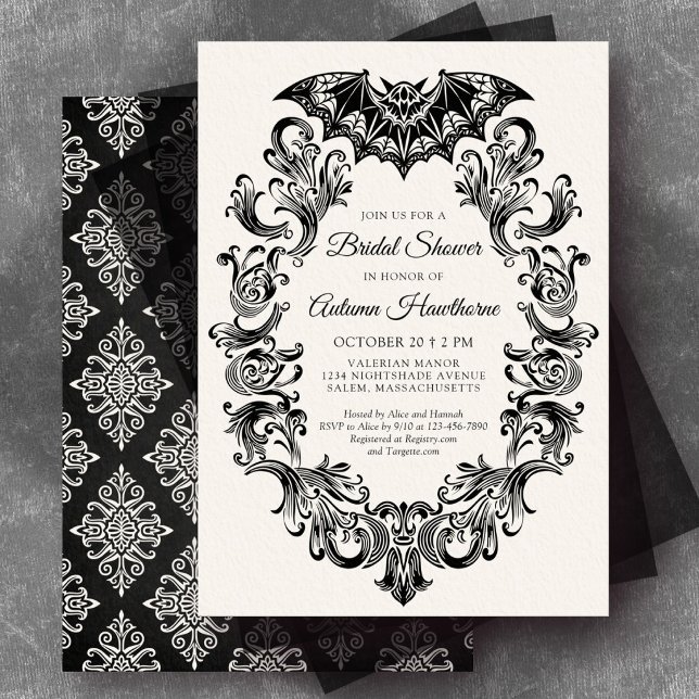 Invitación Elegante Despedida de Soltera de Murciélago de Hal (Subido por el creador)