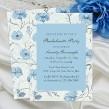 Elegante Despedida de Soltera Floral Azul en Jardí