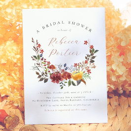 Invitación Elegante Despedida de Soltera Floral Bohemio Flor