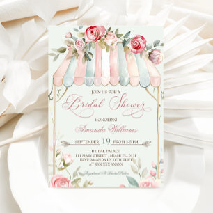 Invitación Elegante Despedida de Soltera Floral Francesa