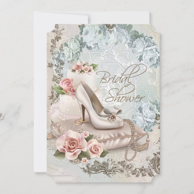 Invitación Elegante Despedida de Soltera Vintage (Anverso)