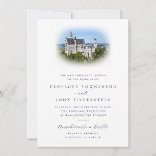 Invitación Elegante destino de boda con superposición de foto