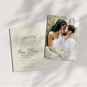 Invitación Elegante Destino Floral Foto Guardar La Fecha