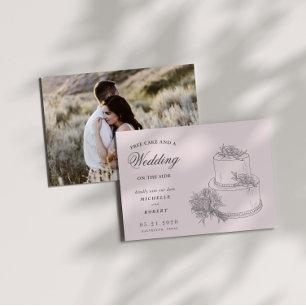 Invitación Elegante Destino Floral Foto Guardar La Fecha