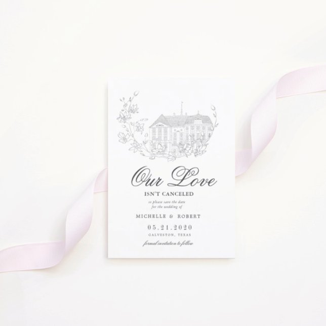 Invitación Elegante Destino Floral Foto Guardar La Fecha (Subido por el creador)