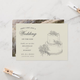 Invitación Elegante Destino Floral Foto Guardar La Fecha
