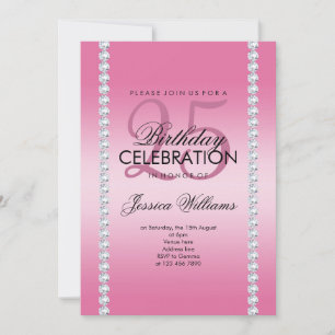 Invitación Elegante Día de Aniversario Roto de Diamantes