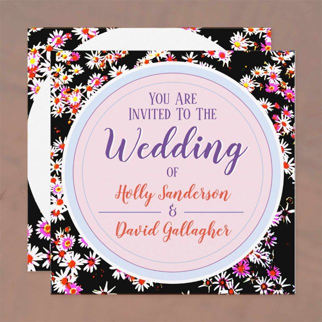 Invitación Elegante Día de Boda de Diseño Floral (Subido por el creador)