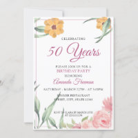 Elegante Día de Nacimiento de Madre Floral Rosa y