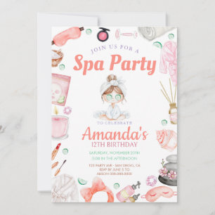 Invitación Elegante Día de Spa Cumpleaños