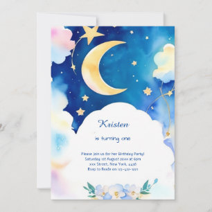 Invitación Elegante Día del Cielo Nocturno de Stardust