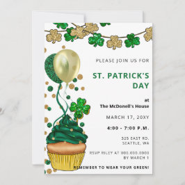 Invitación Elegante Día Verde del Shamrock St Patricks