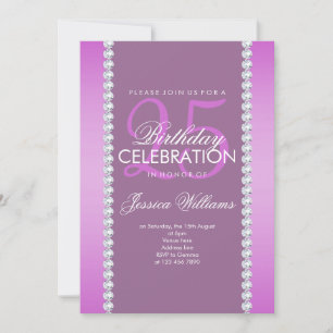 Invitación Elegante Diamante Aniversario de Mauve
