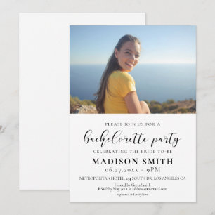 Invitación Elegante diseño Bachelorette Party foto