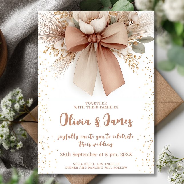 Invitación Elegante diseño boda de arco floral (Subido por el creador)