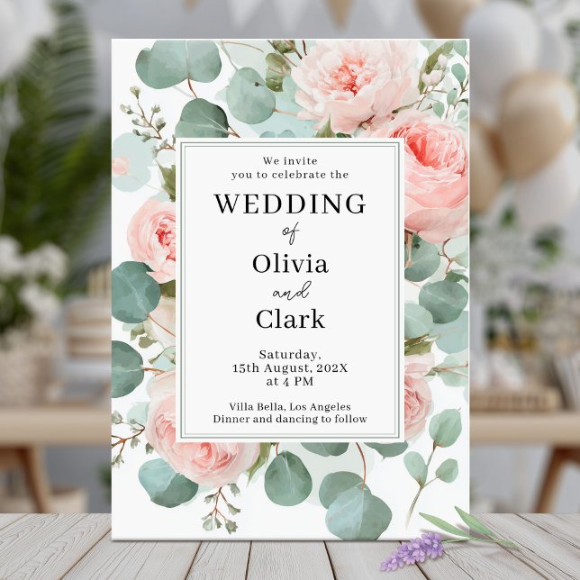 Invitación Elegante diseño Boda floral (Subido por el creador)
